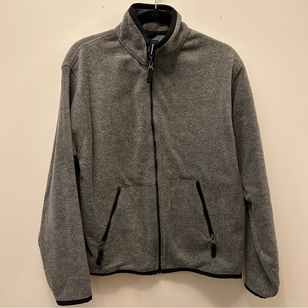 Gap Size Adult Small Gray Full Zip-Up Fleece Jacket